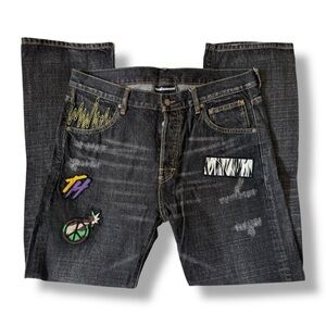 The Hundreds Vintage Distressed Patched Jeans
